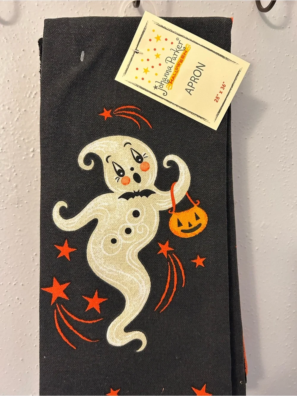 Joanna Parker 3 Kitchen Dish Towel Set - Halloween Witch & Ghost Orange & Green
